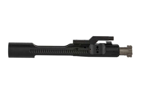 LMT enhanced bolt carrier group features relief cuts to prevent dirt and debris from clogging the action